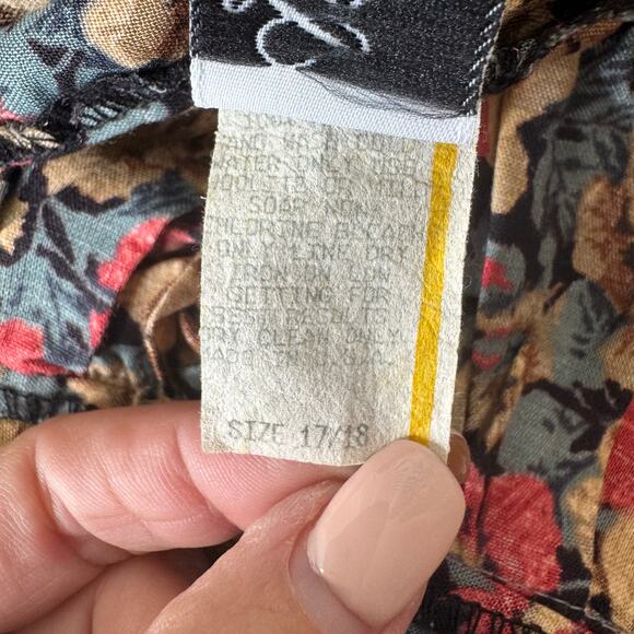 La Bene Vintage Outfit Women’s Large Floral Bohemian Top & Midi Skirt Romantic - Picture 15 of 16